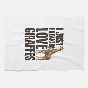 Grappig Giraffe-liefhebber Vintage Gravure Shirt O Theedoek