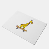 Grappig Giraffe Lover Giraffe Skateboard Deurmat (Schuin)