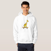Grappig Giraffe Lover Giraffe Skateboard Hoodie (Voorkant volledig)