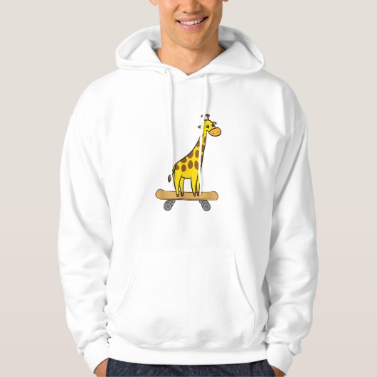 Grappig Giraffe Lover Giraffe Skateboard Hoodie (Voorkant)