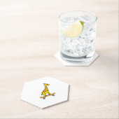 Grappig Giraffe Lover Giraffe Skateboard Kartonnen Onderzetters (Insitu)