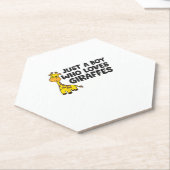 Grappig Giraffe Lover Giraffe Skateboard Kartonnen Onderzetters (Schuin)