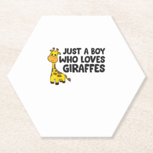 Grappig Giraffe Lover Giraffe Skateboard Kartonnen Onderzetters