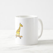 Grappig Giraffe Lover Giraffe Skateboard Koffiemok (Voorkant rechts)