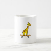 Grappig Giraffe Lover Giraffe Skateboard Koffiemok (Center)