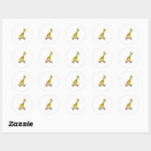 Grappig Giraffe Lover Giraffe Skateboard Ronde Sticker (Vel)