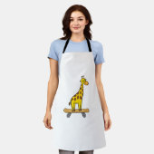 Grappig Giraffe Lover Giraffe Skateboard Schort (Gedragen)