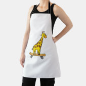 Grappig Giraffe Lover Giraffe Skateboard Schort (Insitu)