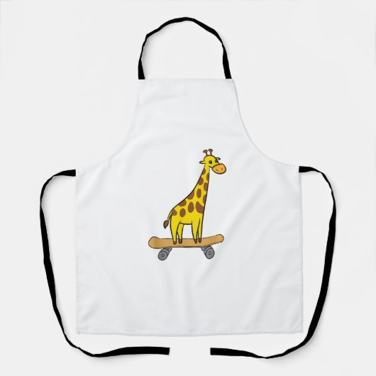 Grappig Giraffe Lover Giraffe Skateboard Schort (Voorkant)