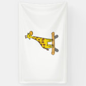 Grappig Giraffe Lover Giraffe Skateboard Spandoek (Verticaal)