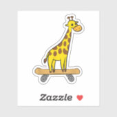 Grappig Giraffe Lover Giraffe Skateboard Sticker (Vel)