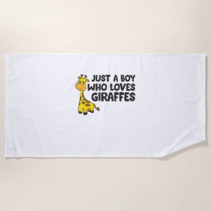Grappig Giraffe Lover Giraffe Skateboard Strandlaken