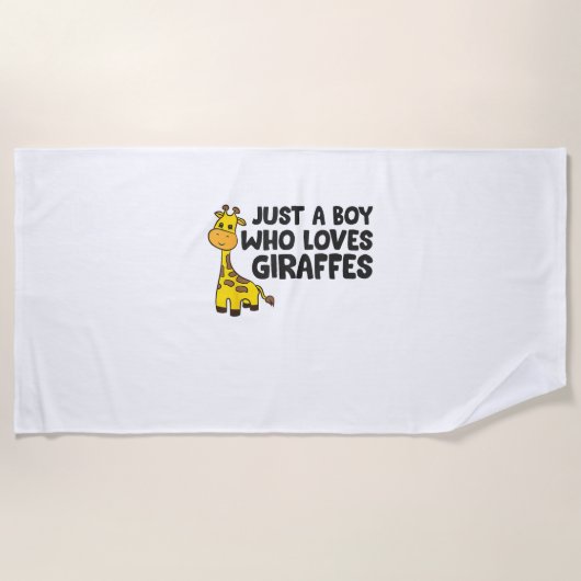Grappig Giraffe Lover Giraffe Skateboard Strandlaken (Voorkant)