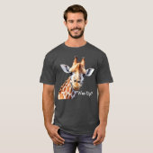 Grappig Giraffe Lover's T-shirt, Was' Up? T-shirt (Voorkant volledig)