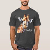Grappig Giraffe Lover's T-shirt, Was' Up? T-shirt (Voorkant)