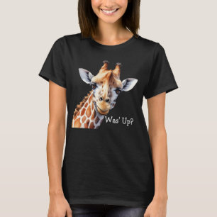 Grappig Giraffe Lover's T-shirt, Was' Up? T-shirt
