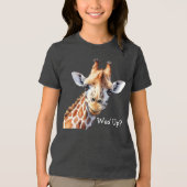 Grappig Giraffe Lover's T-shirt, Was' Up? Tri-Blend Shirt (Voorkant)