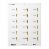 Grappig Giraffe met lichtflitskerst Etiket (Full Sheet)