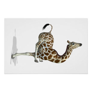 Grappig Giraffe Poster