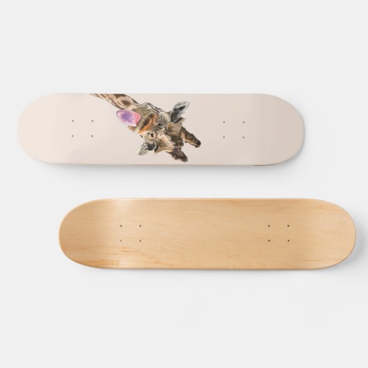 Grappig Giraffe Skateboard (Horizontaal)