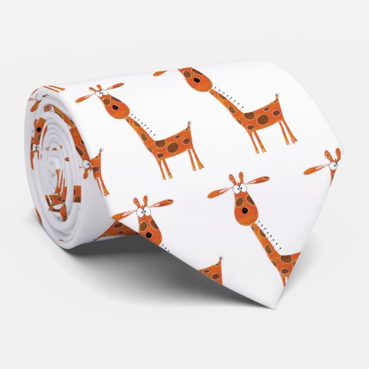 Grappig Giraffe Stropdas! Stropdas (Opgerold)