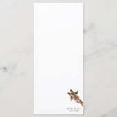 Grappig Giraffe Tongue Out Play Menu Smile (Achterkant)