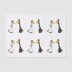 Grappig Giraffe Trouwpapier Tissuepapier