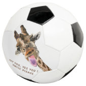 Grappig Giraffe Voetbal - aangepaste tekst (Drie kwart)
