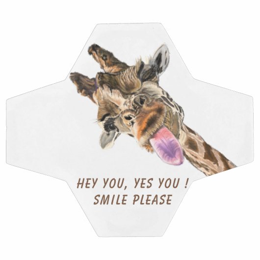 Grappig Giraffe Voetbal - aangepaste tekst (Enkel)