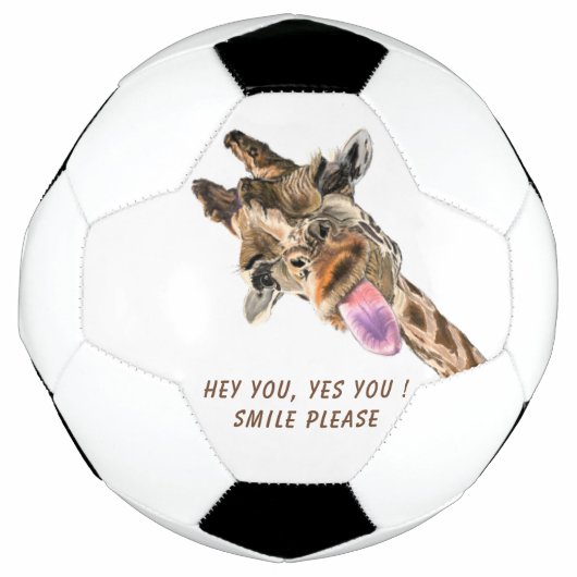 Grappig Giraffe Voetbal - aangepaste tekst (Voorkant)
