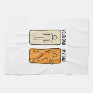 Grappig Gitaar Papa Vintage Gravure Shirt Ontwerp_ Theedoek