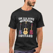 Grappig Gitaar Shirt - Nooit Te Veel Gitaren (Voorkant)