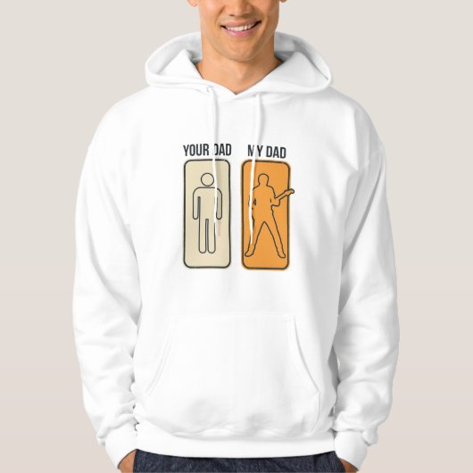 Grappig Gitaar Vader Vintage Gravure Shirt Ontwerp (Voorkant)