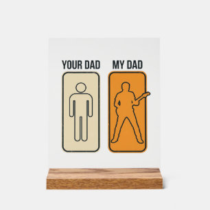 Grappig Gitaar Vader Vintage Gravure Shirt Ontwerp Acryl Bord