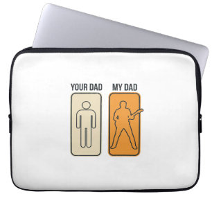 Grappig Gitaar Vader Vintage Gravure Shirt Ontwerp Laptop Sleeve
