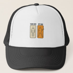 Grappig Gitaar Vader Vintage Gravure Shirt Ontwerp Trucker Pet