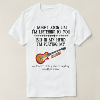 Grappig Gitarist Humor Ontwerp T-shirt