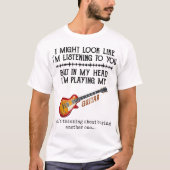 Grappig Gitarist Humor Ontwerp T-shirt (Voorkant)