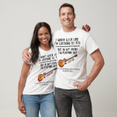 Grappig Gitarist Humor Ontwerp T-shirt (Unisex)