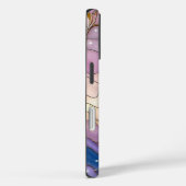 Grappig Glas in lood Castle Scene in Pastel Hue Case-Mate iPhone Case (Achterkant / Rechts)