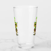 Grappig glas met kikker spelen gitaar (Links)