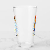 Grappig Glas met Zomer Sneeuwman Surfer (Links)