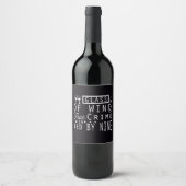 Grappig Glas Wijn True Crime Bed By NIne Etiket (Voorkant)
