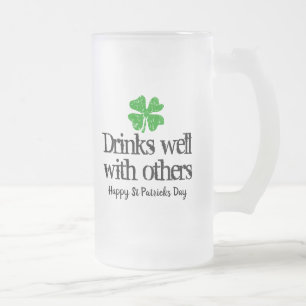 Grappig glasbier mok cadeau voor St Patrick's Day