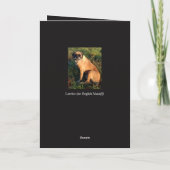 Grappig Glimlachend Engels Mastiff Hondenkaart Kaart (Achterkant)