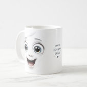 Grappig Glimlachend Gezicht Schattigee Aangepaste  Koffiemok (Voorkant links)
