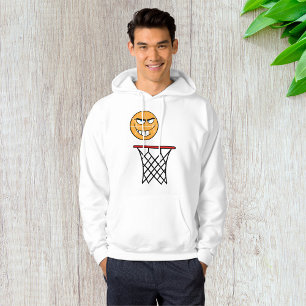 Grappig Glimmend Basketbal Gezicht Dunking Hoodie