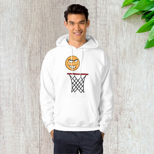 Grappig Glimmend Basketbal Gezicht Dunking Hoodie
