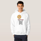 Grappig Glimmend Basketbal Gezicht Dunking Hoodie (Voorkant volledig)
