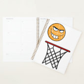 Grappig Glimmend Basketbal Gezicht Dunking Planner (Display)
